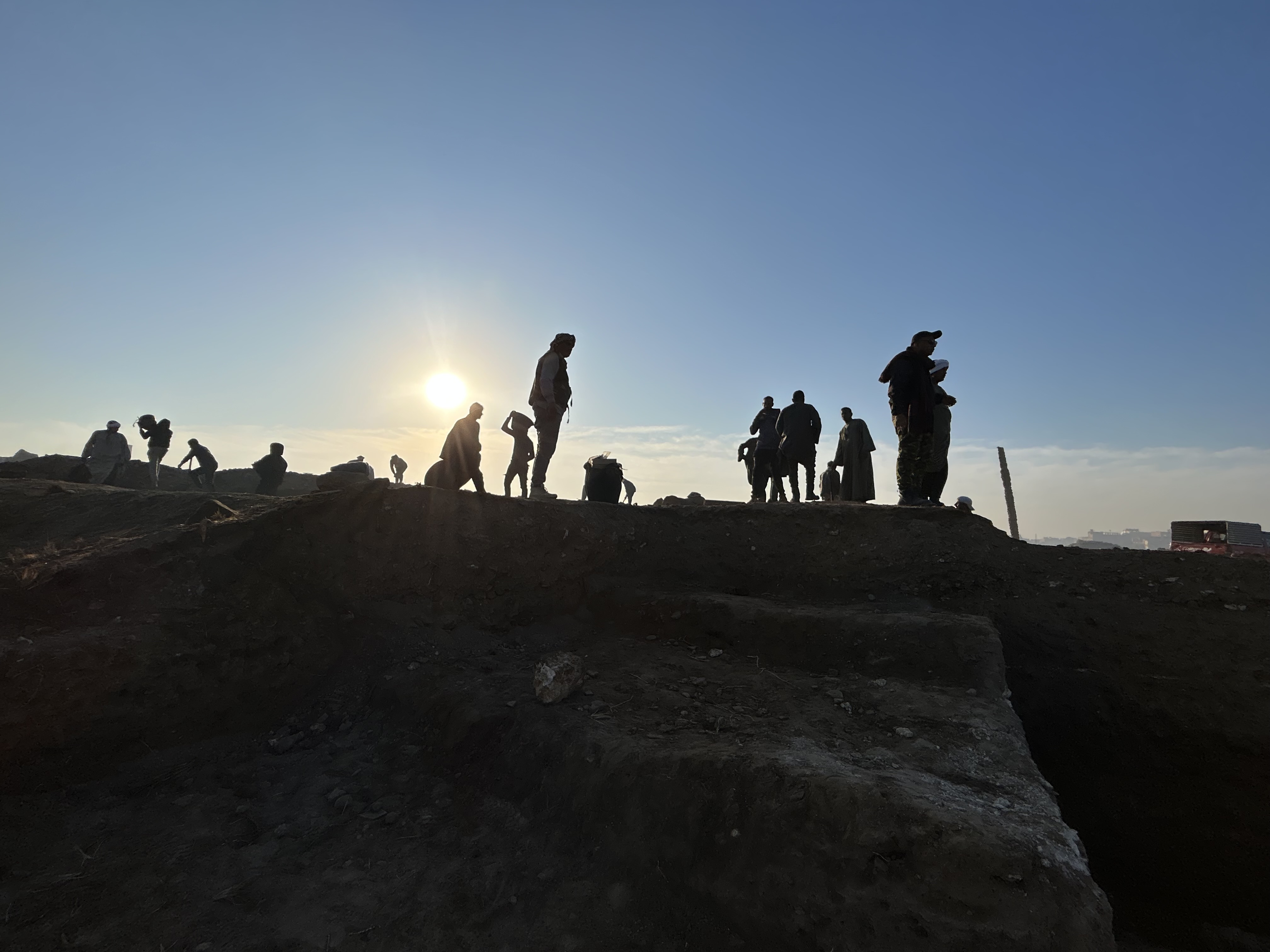 Team working at the dig site